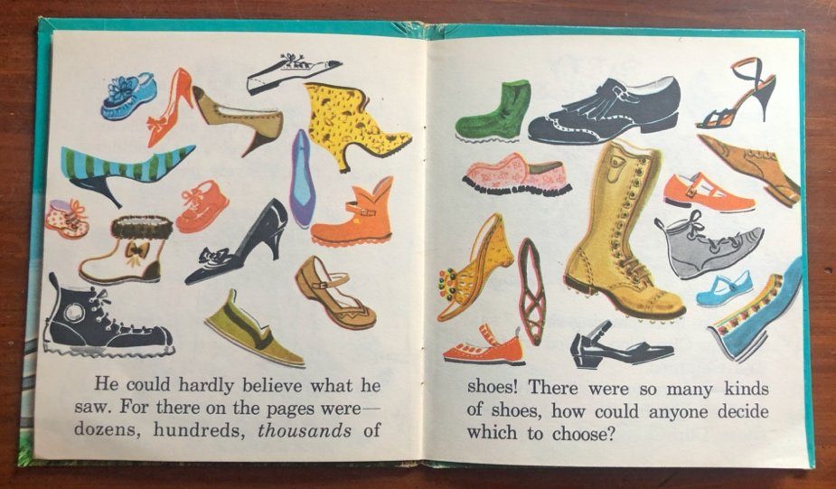 Childhood book about shoes