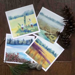 Four seasons greeting cards set of 4